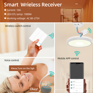 600M rango inalámbrico impermeable 10A Smart WIFI 1 manera pared luz eléctrica WIFI Control remoto interruptor de la luz - Product Image 4