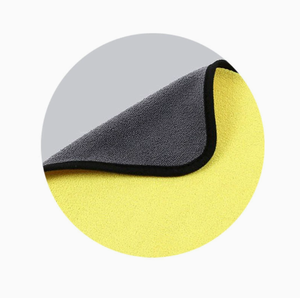 Serviettes de nettoyage de voiture en microfibre, couleur unie, rectangulaires, séchage rapide, usage domestique, jaune, bleu, vert, gris - Product Image 3
