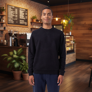 Sudaderas de Cuello Redondo para Hombre, de Algodón 100%, de Alta Calidad, con Logotipo Personalizado, Ecológicas, para Otoño, Corte Regular - Product Image 3