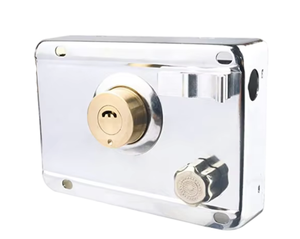 स्टेनलेस स्टील सिंगल सिलेंडर रिम लॉक 3 कुंजी ग्रेड 3 एनसी/भामा 400,000 चक्र 35-55 मिमी मोटाई लकड़ी/लौह sn/ab/ac - Product Image 3