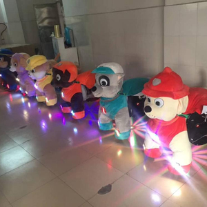 Электронная машинка на батарейках, работающая от монет, для зоопарка, прогулочного гонщика, плюшевые ролики для парка