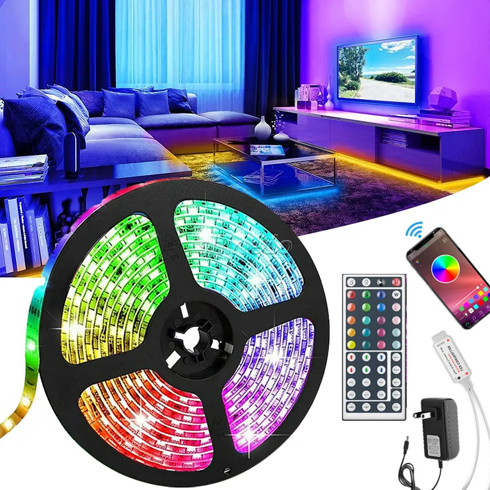 Smart wifi music phone APP control 12v5050 light strip led light strip waterproof RGB colorful Smart strip lights