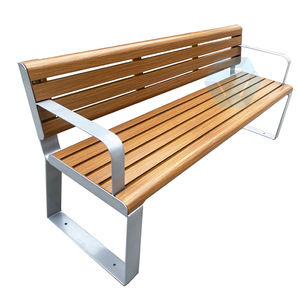 Park kullanımı için galvanizli çelik çerçeve dış mekan mobilyası eğlence geri sokak tezgah yüksek dayanıklılık ile ahşap tahıl alüminyum tezgah - Product Image 1
