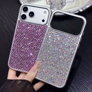 Coque de téléphone élégante et scintillante pour iPhone 13-17 Pro Max, motif losanges, antichoc, protection anti-rayures, vente en gros - Product Image 2