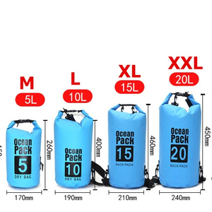 Sac à dos étanche flottant pour camping, survie, natation, PVC, 2L, 5L, 10L, 15L, 20L, 25L, 30L, Ocean Pack - Product Image 1
