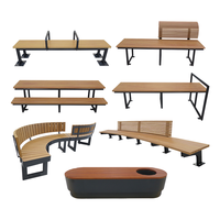 Banc d'extérieur incurvé irrégulier en forme d'arbre, design moderne en bois, fabrication OEM/ODM, acceptant les commandes personnalisées, par une usine de meubles d'extérieur avec 20 ans d'expérience.