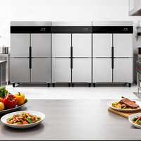 Congélateur vertical de grande capacité avec compresseur de marque, équipement de réfrigération pour cuisine commerciale, refroidisseur commercial
