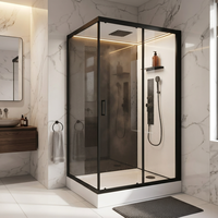 Cabine de douche intelligente multifonctionnelle avec éclairage LED, cabine de douche intelligente avec fonction massage pour salon de beauté et salle de bain