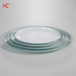 Factory Ready To Ship High Quality 14" Nordic Melamine Dinnerware Plate 100%melamine Round Double Color Plate-Stocked Wholesale