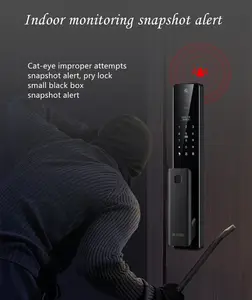 Полностью автоматические Роскошные безопасные умные дверные замки Tuya Wifi Smart Key, цифровые Биометрические Электрические Дверные замки со сканером отпечатков пальцев