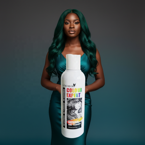 Coloration capillaire semi-permanente Lekoror, vert foncé, couleur de cheveux extravagante - Product Image 1