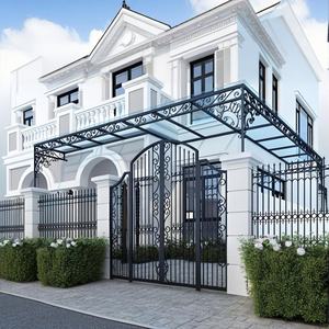 Parasole <span class=keywords><strong>in</strong></span> vetro temperato a prova di pioggia e pioggia <span class=keywords><strong>in</strong></span> stile europeo a baldacchino <span class=keywords><strong>in</strong></span> <span class=keywords><strong>ferro</strong></span> promozione sul tetto del <span class=keywords><strong>balcone</strong></span> - Product Image 6