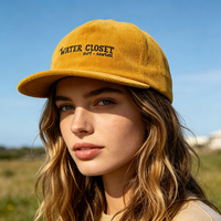 Casquette Snapback Hip-Hop 5 Panneaux Ajustable de Haute Qualité en Velours Côtelé Broderie 3D Lettres Sportives Décontractées Unisexe Sports de Plein Air