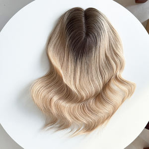 Topper capillaire prêt à expédier, Topper capillaire européen en cheveux humains, Topper mono 5*6 # B3-9-23 Couleur invisible respirante pour femmes - Product Image 1