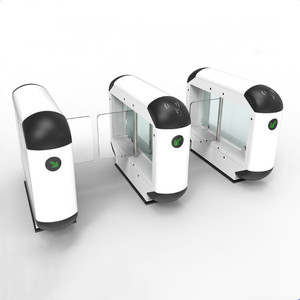 Torniquete de puerta de barrera de aleta automática, nuevo modelo, máquina biométrica de barrera oscilante para entrada/salida peatonal segura - Product Image 1