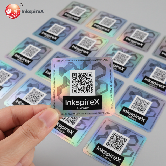 Tamper Evident Proof Individual Serial Number Security UV Adhesive Sticker Square Barcode Stickers for Sealing Label Sticker