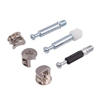Vis de fixation mini 3 en 1 en acier galvanisé pour meubles en bois, goujon de serrage pour armoire en bois