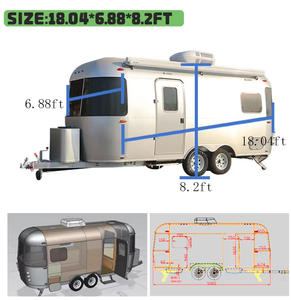 Outdoor Road Aluminum Tiny Travel <b>Trailer</b> Kitchen Sleeping Space Mobile Adventure Unit 4 Person FREE SHIPPING - Product Image 5