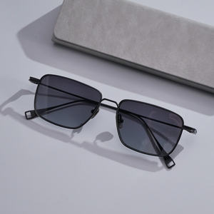 Men Women Metal <b>Sunglasses</b> Thin Wire <b>Frame</b> Gradient Color Lens UV400 Protection Fashion Sun Glasses Custom Logo - Product Image 3