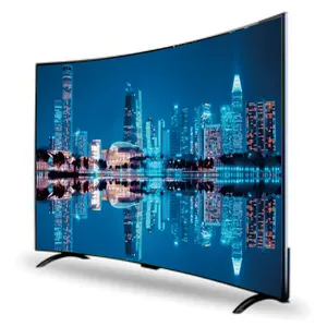 OEM/ODM 블랙 스톤 그릴 공장 곡선 HD Led TV 32 인치 T2 + s2 지원 다국어 Led TV 스마트 LCD Led TV 예비 부품 블랙