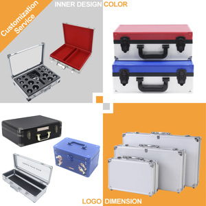 Made in China Custom Dimension Aluminum Profile Construction Red Panel Aluminum Instrument Hard Case <strong>Tool</strong> <strong>Box</strong> with Shoulder Belt - Product Image 3
