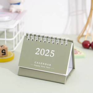 Custom Hot 2025 Coil Binding Desk Calendar 365 Day Personalized Monthly Daily Calendar Custom Promotional Advent Calendar