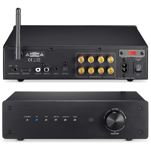 Mini Amplificador Integrado de Clase D de 4.1 Canales y 50 Watts <span class=keywords><strong>x</strong></span> 4 para Altavoces Pasivos y Subwoofer Activo - Product Image 1