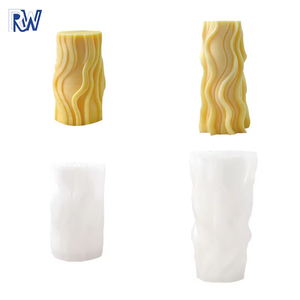 Gipsen siliconen mal voor geurkaarsen met golfpatroon, steenkolomvorm, voor thuis-DIY kaarsen en harsdecoratie - Product Image 1