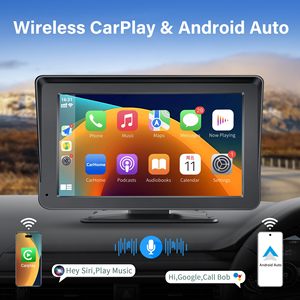 Pantalla Inalámbrica Portátil Universal Carplay para Coche, Compatible con <span class=keywords><strong>Apple</strong></span> Carplay y Android Auto, Pantalla Táctil HD IPS <span class=keywords><strong>de</strong></span> 7 Pulgadas, Estéreo para Coche con Parasol - Product Image 2