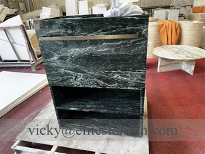 Table basse <span class=keywords><strong>de</strong></span> salon en marbre Arabescato Calacatta Blanc Corchia Carrara <span class=keywords><strong>de</strong></span> luxe, style cube, avec socle - Product Image 6