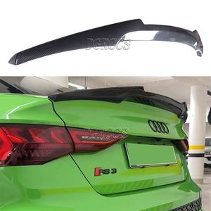 Pour <span class=keywords><strong>AUDI</strong></span> A3 S3 <span class=keywords><strong>RS3</strong></span> Limousine 8Y berline apparence décoration M4 Style aileron arrière aile de coffre 2021-2024 fibre de carbone noir brillant - Product Image 1