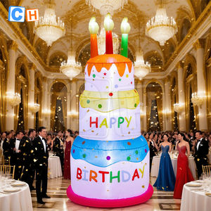 โมเดลเค้กเป่าลมก<span class=keywords><strong>ลา</strong></span>งแจ้งปรับแต่งได้ของเล่นยักษ์เป่าลมสำหรับร้านเค้กและร้านขนมหวาน - Product Image 3