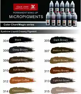 OEM Organic Germany 48 Colors Micropigmentation Lip Eyebrow Permanent Makeup Supply Pigment Pmu Tattoo Ink Microblading Pigment