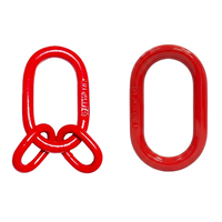 JQS Baja Paduan Kekuatan Tinggi Standar Nasional Pengangkat Beban Berat G80 Oval Master-ring Rigging Shackle Rantai Lebar Ukuran Besar