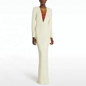 OUDINA Nuovo Elegante Abito <span class=keywords><strong>da</strong></span> <span class=keywords><strong>Sera</strong></span> Lungo con Perline e Strass, Taglia 3XL, Vestito <span class=keywords><strong>da</strong></span> Cerimonia per Donna - Product Image 1