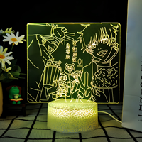 Lampe d'anime 3D unique à succès, logo personnalisable, télécommande 16 couleurs, veilleuse décorative pour enfants européens