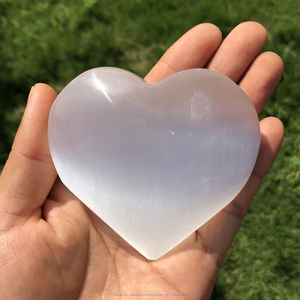 Piedra de preocupación de corazón de cristales de cuarzo en forma de corazón de <span class=keywords><strong>selenita</strong></span> blanca natural al por mayor - Product Image 5