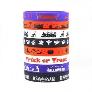 Pulsera de Silicona Reciclada Deportiva de Moda Infantil para Halloween, Brazalete de Goma para Halloween - Product Image 5