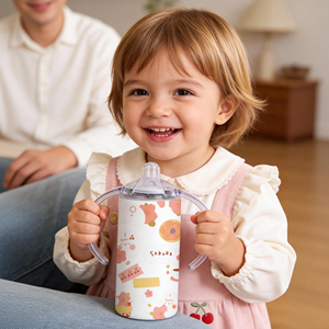 Lot de 30 gobelets à sublimation pour tout-petits, gobelets vierges de 12 oz pour enfants, <span class=keywords><strong>avec</strong></span> deux couvercles et une paille, livraison rapide depuis les États-Unis - Product Image 6