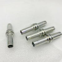 Raccord de tuyau hydraulique à double connecteur en acier au carbone 90011, métrique, droit, avec gaine