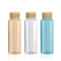 Bouteille d'eau écologique 500 ml sans BPA en RPET + bambou, couvercle en bambou recyclé, logo personnalisé, design minimaliste, compatible lave-vaisselle, sac inclus