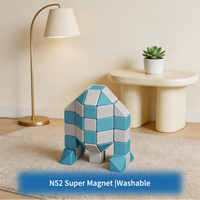 Blocs en tissu magnétiques Ropecube pour tout-petits, ensemble de formes de robots à construire, blocs magnétiques N52, jouet éducatif pour le développement des enfants