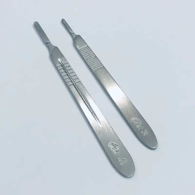 Surgical Blade Handle Stainless Steel Number 3 Number 4 Scalpel Handle