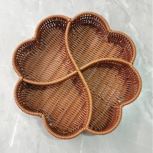 Plum Blossom Style Divider <b>Basket</b> 30x6 Cm <b>Wicker</b> <b>Storage</b> For Nuts Fruits Dried Fruits Home Use - Product Image 1