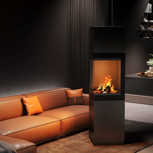 <span class=keywords><strong>Cheminée</strong></span> en bois moderne à double vitrage, design simple, <span class=keywords><strong>insert</strong></span> du sol au plafond, pour usage intérieur et extérieur, élégante - Product Image 2