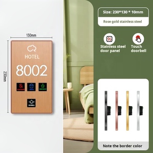 2024ใหม่ dsymbol แบบสัมผัสกริ่งประตูแบบปรับแต่งได้พร้อมไฟ LED หมาย<span class=keywords><strong>เลข</strong></span>ประตูห้อง - Product Image 4