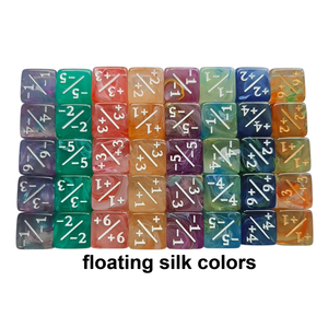 Набор игральных кубиков MTG D6 16 мм с плюсом и минусом для настольных ролевых игр, пластиковые кубики D20 с цифрами, 64 шт. в комплекте - Product Image 2