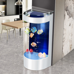 Acuario <span class=keywords><strong>de</strong></span> Vidrio Semicircular Europeo con Bombas <span class=keywords><strong>de</strong></span> Agua, 276-690L, Autolimpiable, Ultrasilencioso, para el Hogar - Product Image 2
