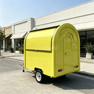 Promotion UE : Chariot de vente ambulante 2,2 m pour café et petit-déjeuner, remorque mobile pour glaces, desserts et camping, camion de restauration mobile - Product Image 1