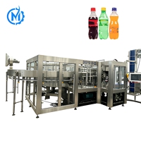 Machine de remplissage professionnelle 3-en-1 pour boissons gazeuses, ligne d'emballage rotative avancée pour boissons gazeuses avec certification CE ISO